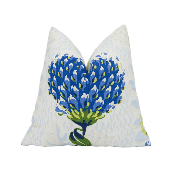 Thibaut - Tiverton - Blue and Green - Stunning Cushion Cover Pillow Throw Designer Home Décor.