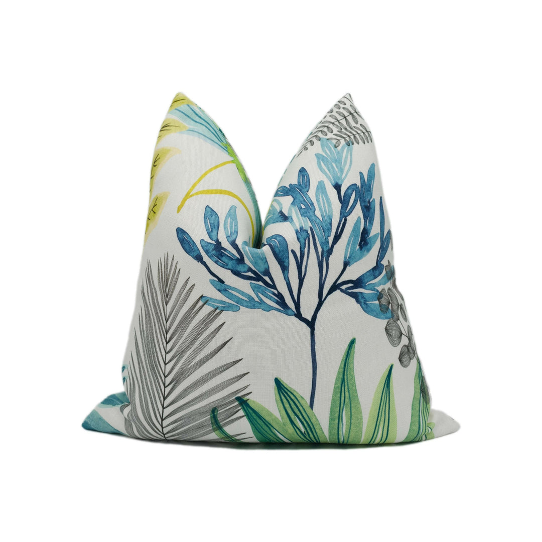 Harlequin - Yasuni - Emerald / Zest - Bright Colourful Painterly Foliage Floral Cushion Cover - Handmade Throw Pillow - Designer Home Décor.