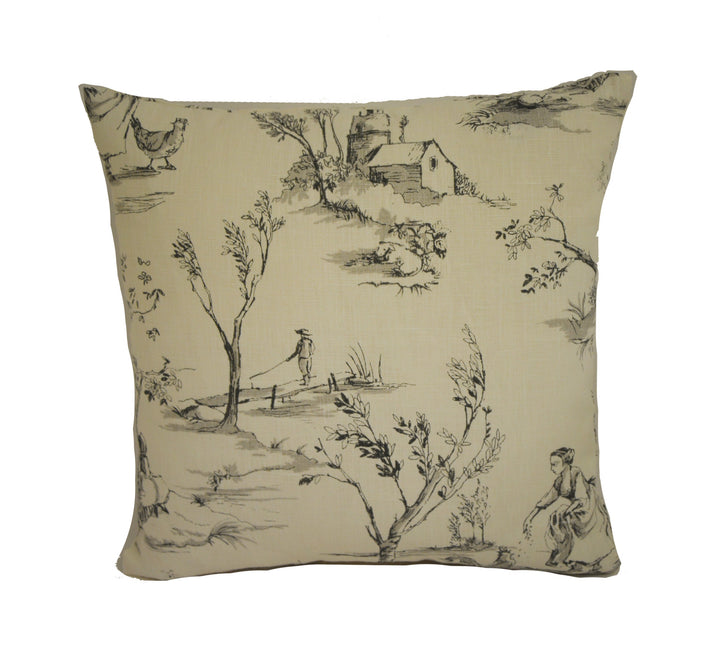 Clarke &amp; Clarke - Helena - Charcoal - Cushion Cover Pillow Throw