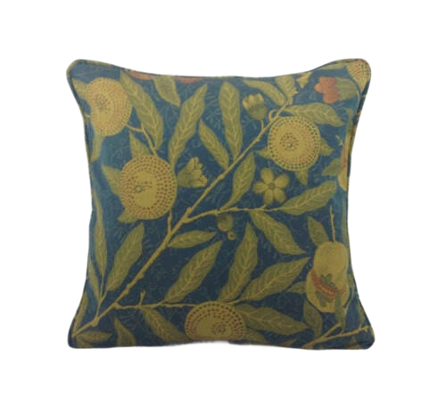 William Morris & Co - Fruit (Weave) - Blue / Thyme - Cushion Cover Throw Pillow Designer Home Decor.