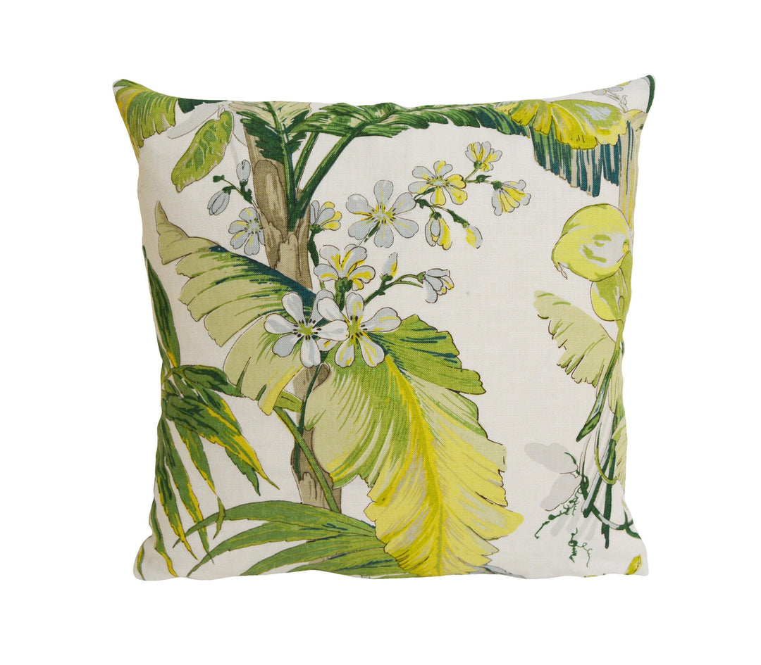 Schumacher - Tropique - Citron - Lovely Soft Tropical Designer Cushion Cover - Handmade Throw Pillow - Luxury Home Decor.