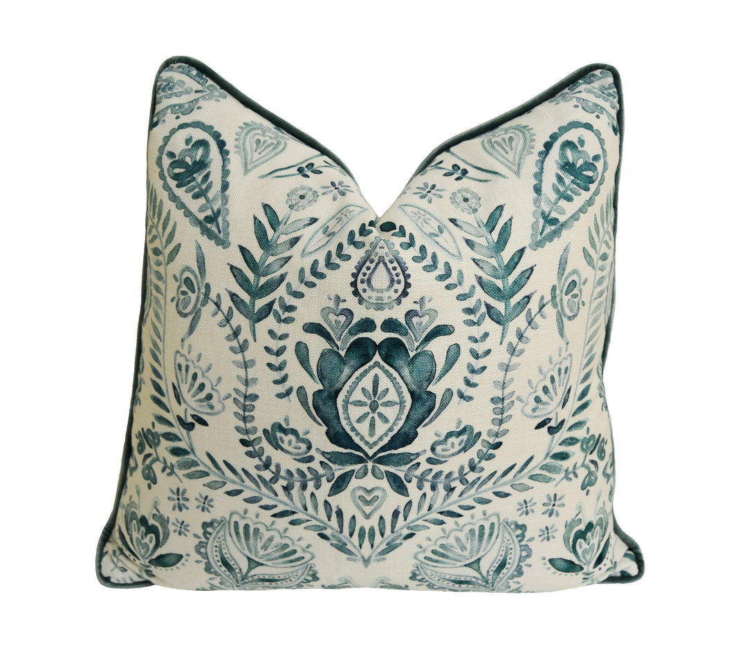 Bluebellgray - Aria - Teal - Cushion Cover Pillow Throw Designer Home Decor.
