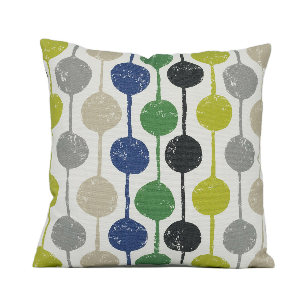 Scion - Taimi - Apple / Ivy / Slate - Cheerful Circles and Stripes Cushion Cover - Handmade Throw Pillow Designer Home Décor.