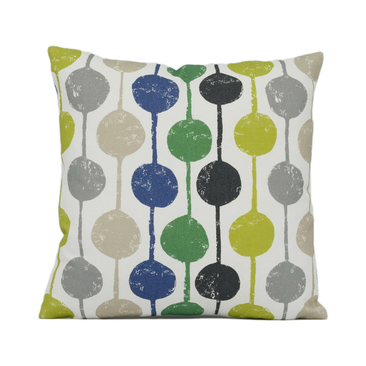 Scion - Taimi - Apple / Ivy / Slate - Cheerful Circles and Stripes Cushion Cover - Handmade Throw Pillow Designer Home Décor.