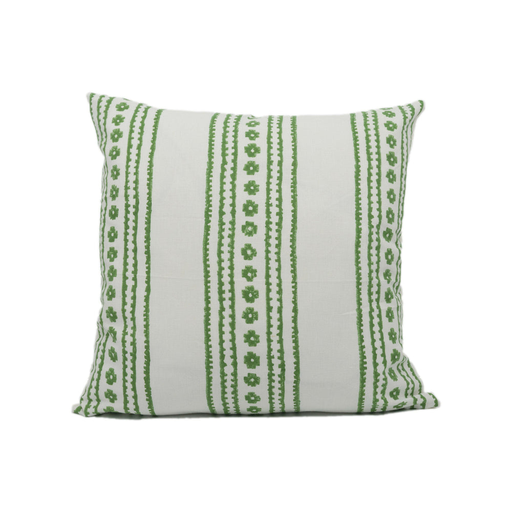Thibaut - New Haven Stripe - Green - Crafty Playful Stripe Designer Cushion Cover - Luxury Throw Pillow - Handmade Home Décor.
