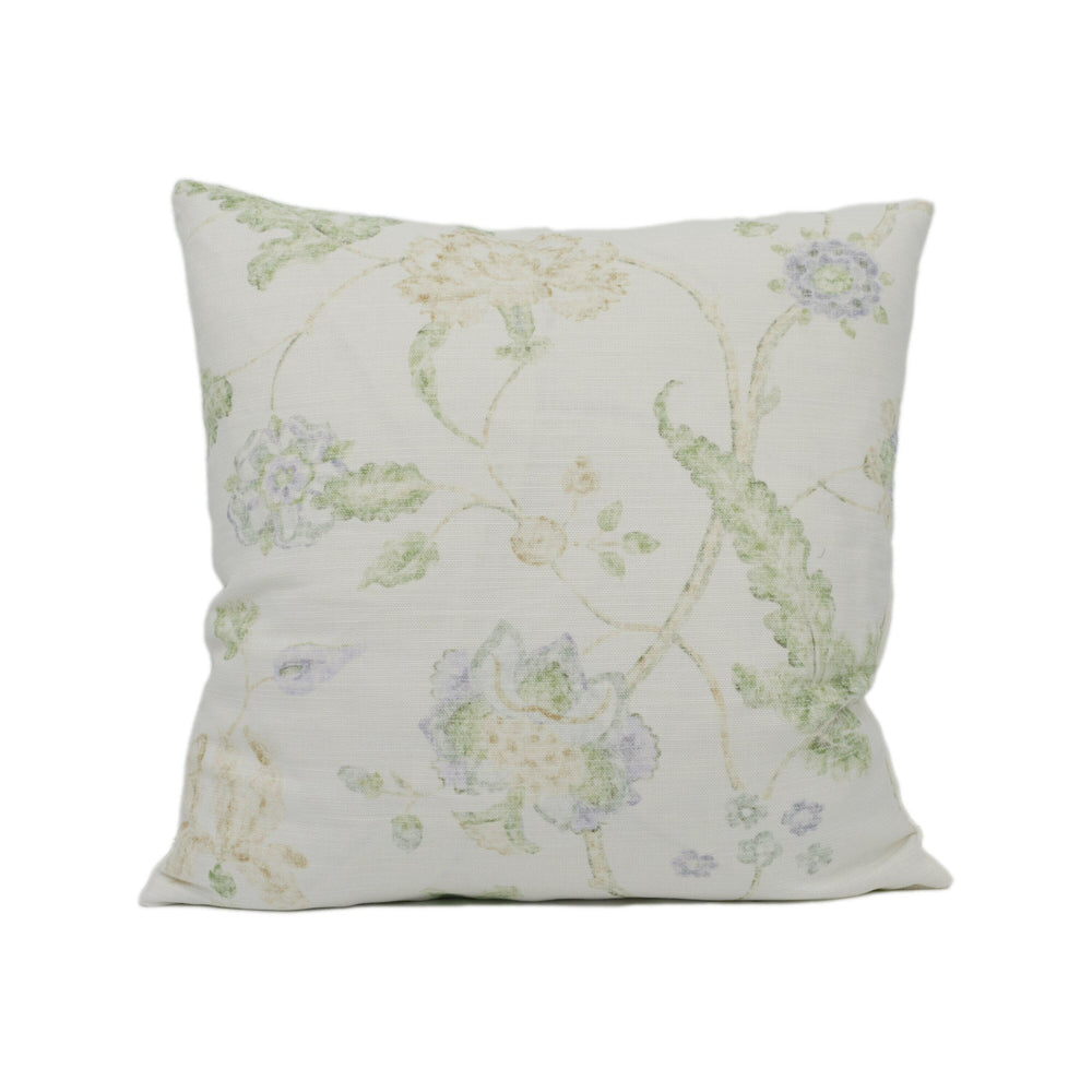 Lee Jofa - Avignon - Lilac / Leaf - Sophisticated Floral Cushion Cover - Handmade Throw Pillow - Designer Home Décor.