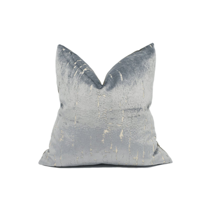 Clarke &amp; Clarke - Aurora - Silver -  Stunning Plush Modern Abstract Velvet Cushion Cover - Grey Beige Textured Designer Velvet Pillow
