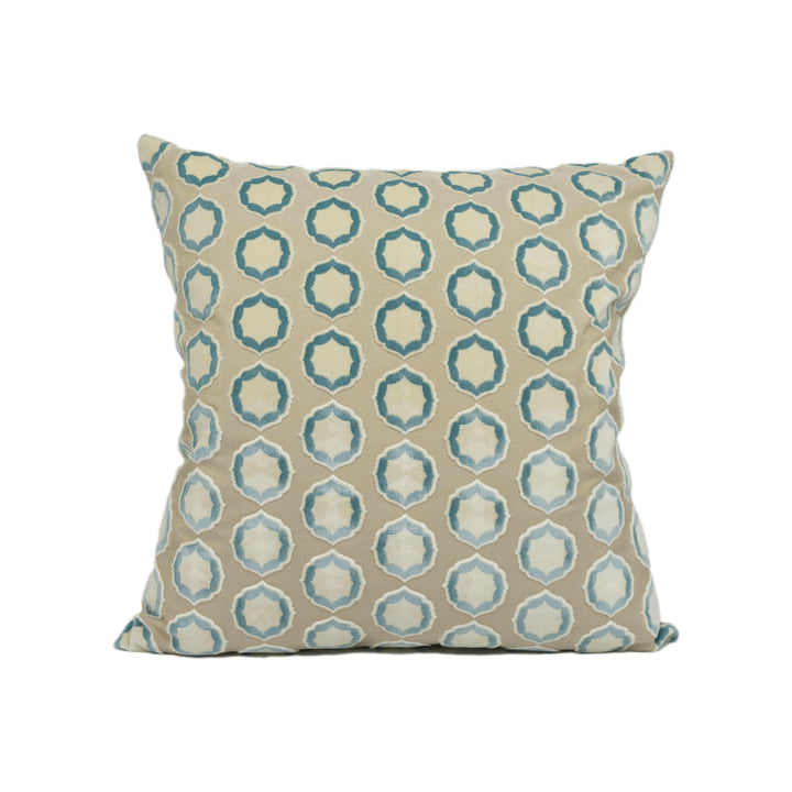 Manuel Canovas - Tiana - Ciel / Ivoire -  Glamorous Polka Dot Designer Cut Velvet Cushion Cover - Luxury Throw Pillow - Handmade Home Decor.
