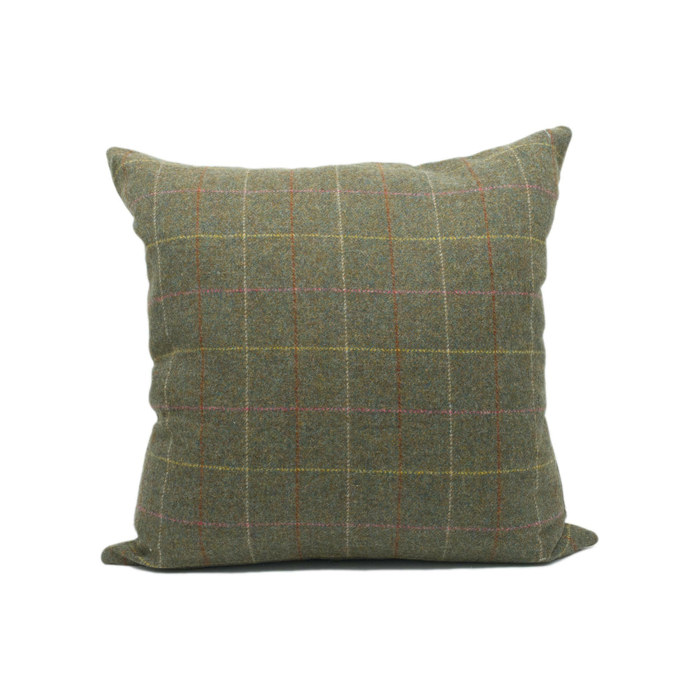 Abraham Moon - Rosa - Myrtle - 100% Wool Cushion Cover - Designer Plaid Pillow Cover - Handmade Custom Abraham Moon Pillow.