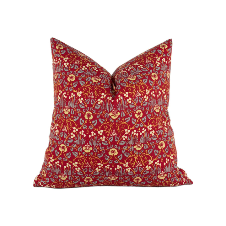 William Morris - Eye Bright - Red - Stunning Designer Cushion Cover Home Décor Throw Pillow.