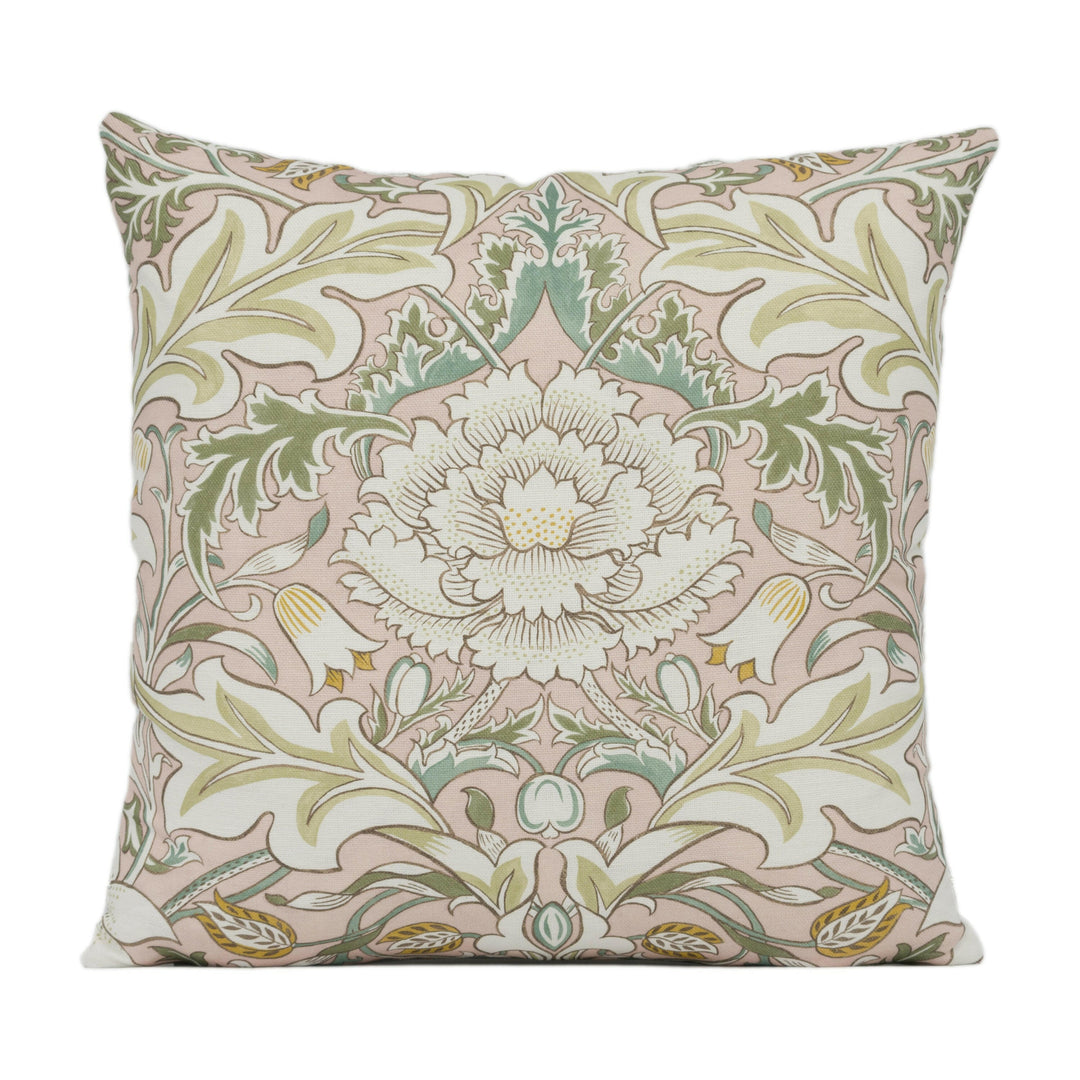 William Morris - Simply Severn - Cochineal / Willow - Elegant Floral Damask Designer Cushion Cover - Handmade Throw Pillow - Luxury Home.