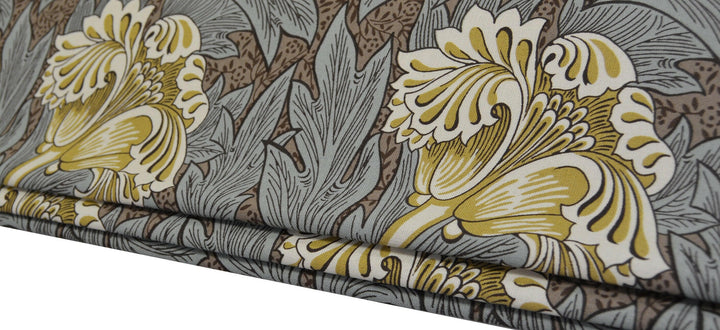 William Morris - Tulip - Bullrush &amp; Slate - Professionally Made Roman Blind Made to Measure.