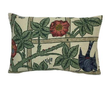William Morris & Co - Trellis - Ivory / Brick - Cushion Cover Throw Pillow Designer Home Decor.