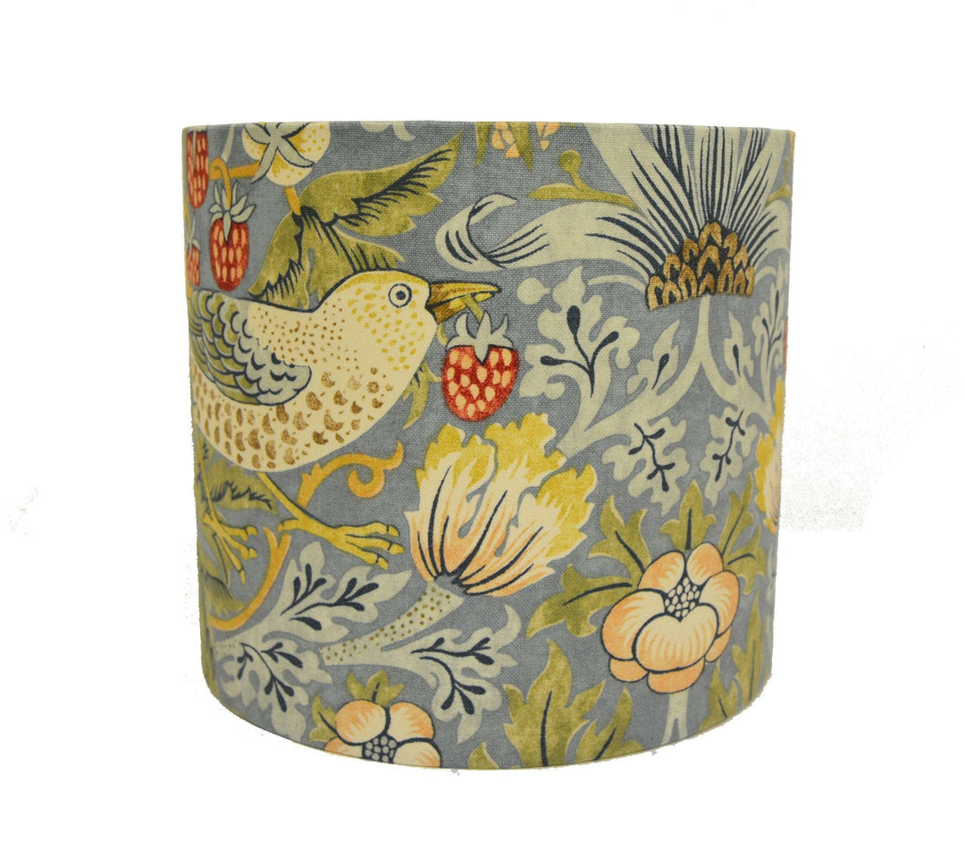William Morris - Strawberry Thief - Slate / Vellum - Lampshade Stunning Handmade.