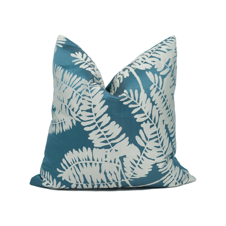 Harlequin - Extravagance - Sapphire - Chic Silky Fern Motif Cushion Cover - Handmade Throw Pillow - Designer Home Décor.