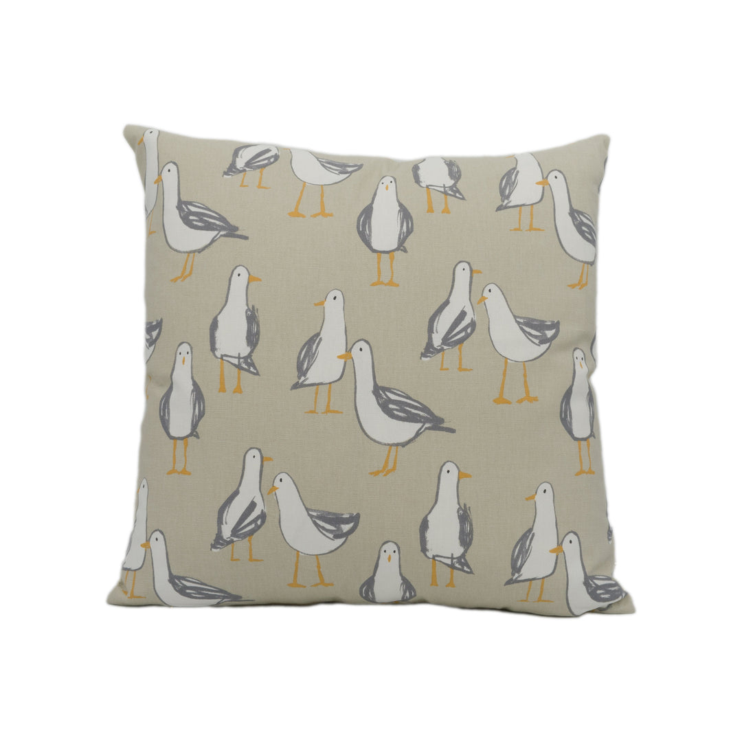 Clarke & Clarke x Studio G - Laridae - Taupe - Whimsical Cushion Cover Handmade Throw Pillow Designer Home Décor