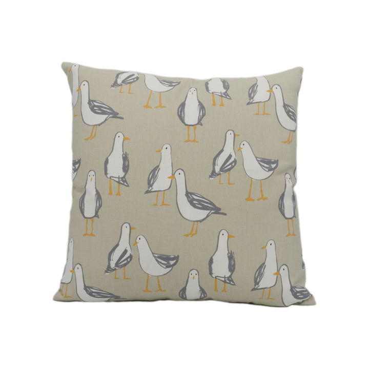 Clarke & Clarke x Studio G - Laridae - Taupe - Whimsical Cushion Cover Handmade Throw Pillow Designer Home Décor