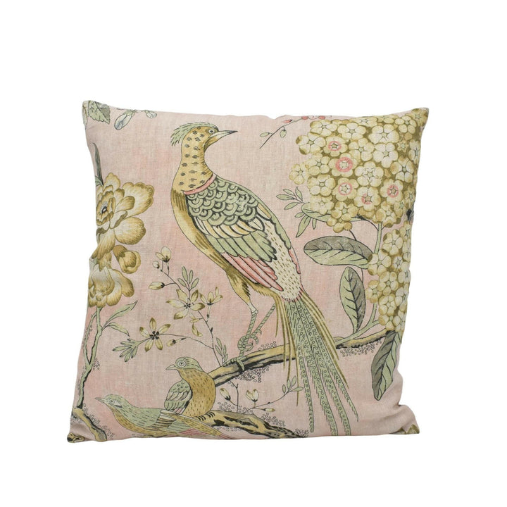 Anna French x Thibaut - Villeneuve - Blush - Antique Avant Garde Bird Designer Cushion Cover - Luxury Throw Pillow - Handmade Home Decor.