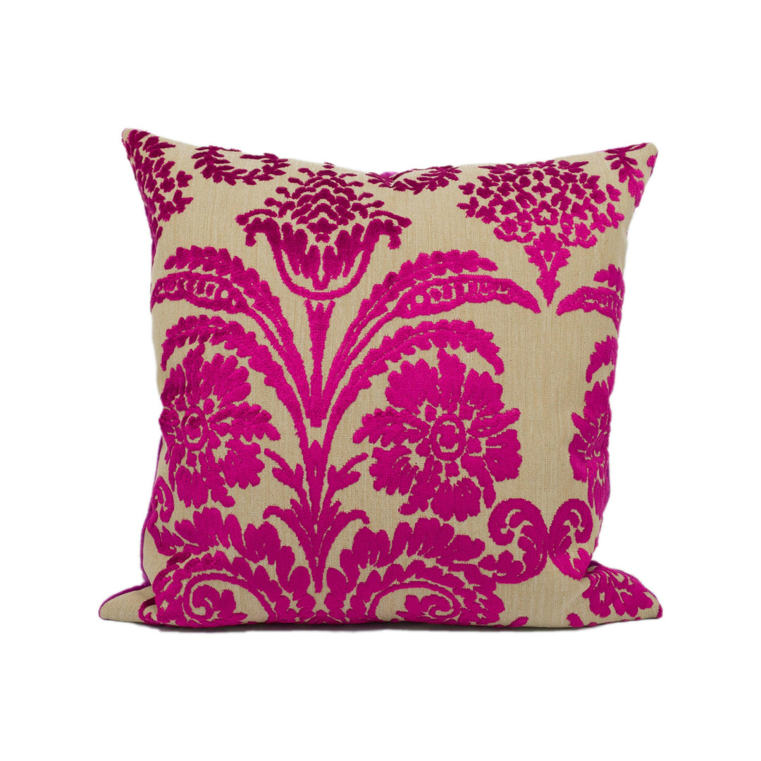 Designers Guild - Ombrione - Cassis - Bright Funky Jacquard Velvet Cushion Cover - Handmade Throw Pillow - Designer Home Décor.