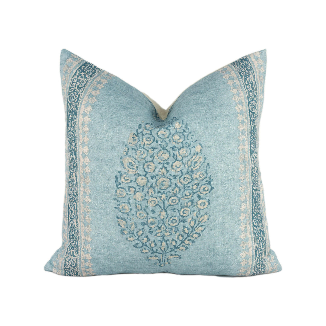 Thibaut - Chappana - Slate Blue - Stunning Designer Cushion Cover Home Decor Throw Pillow.