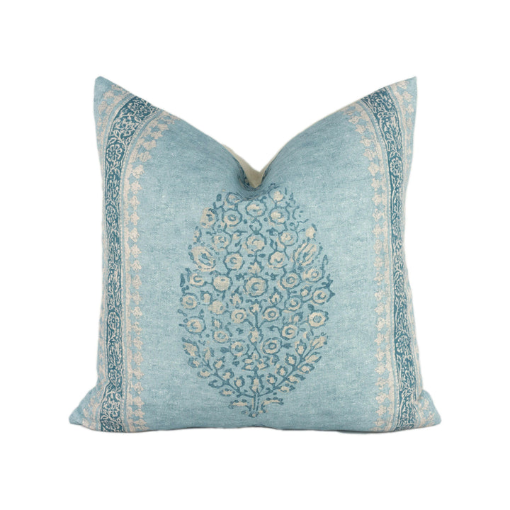 Thibaut - Chappana - Slate Blue - Stunning Designer Cushion Cover Home Decor Throw Pillow.