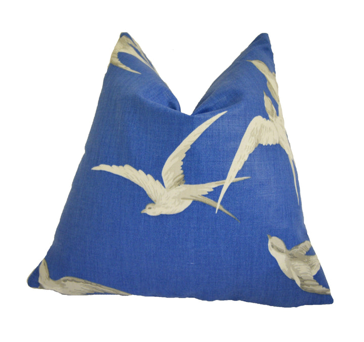 Sanderson - Swallows - Navy - Limited Edition Cushion Cover Throw Pillow Designer Home Decor.