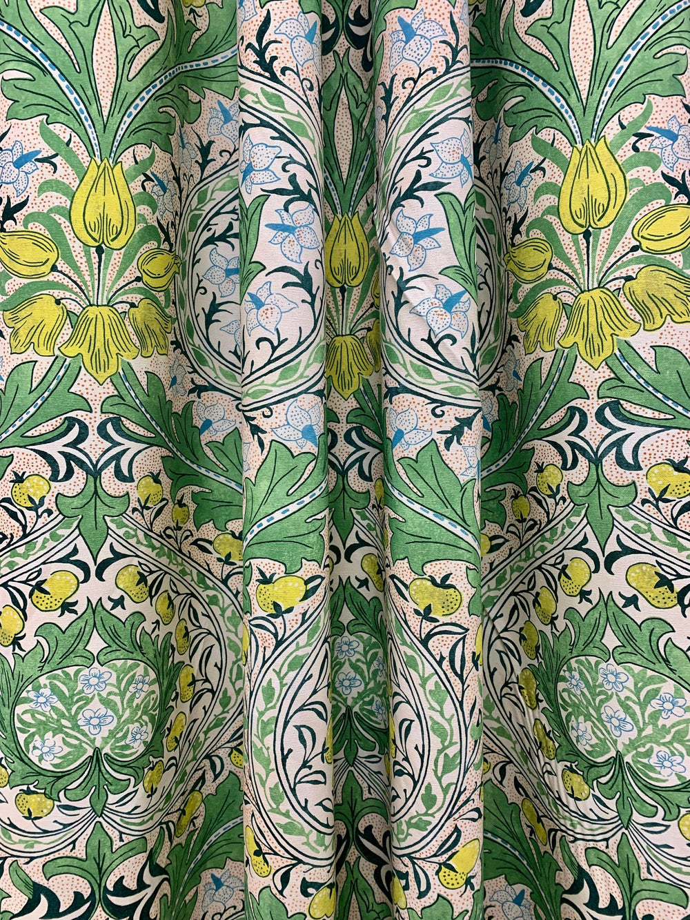 Genuine William Morris - Merton- leaf Green/sky  by Ben Pentreath -  Made to Measure Curtains Designer Home Decor.