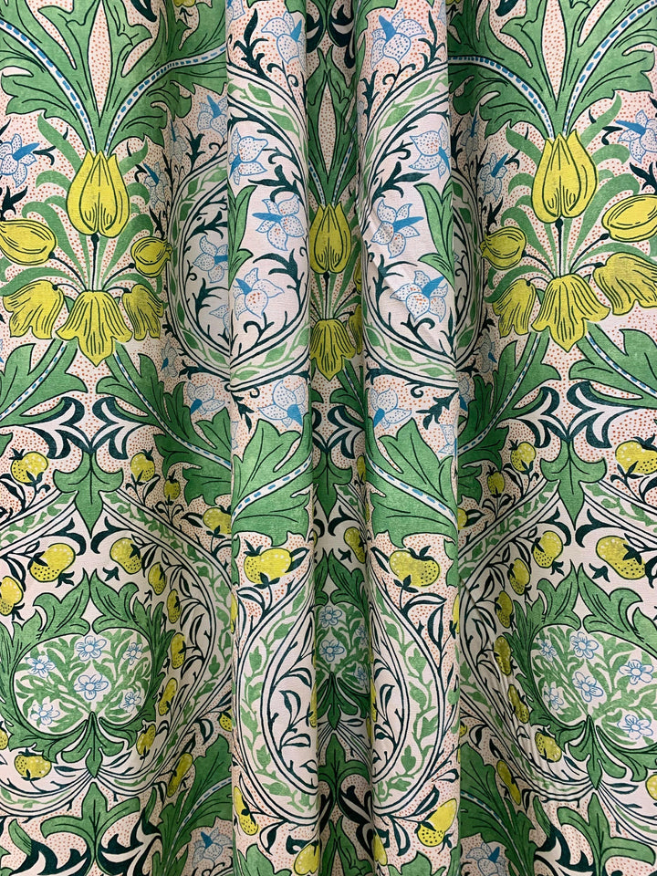 Genuine William Morris - Merton- leaf Green/sky  by Ben Pentreath -  Made to Measure Curtains Designer Home Decor.