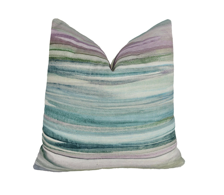 Voyage - Valerius - Opal - Alluring Abstract Bleeding Watercolour Cushion Cover - Handmade Throw Pillow Designer Home Decor.