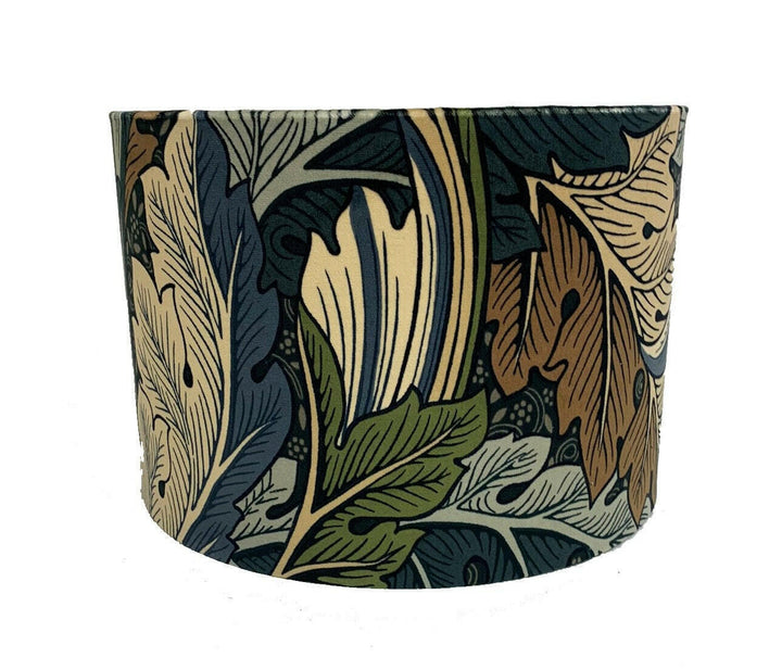William Morris - Acanthus - Slate Blue / Thyme Velvet - Lampshade Stunning Handmade.