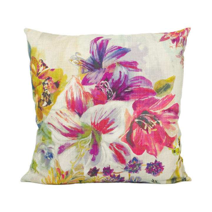 Boeme - Amaryllis - Cerise - Stunning Cushion Cover Handmade Throw Pillow Designer Home Décor.