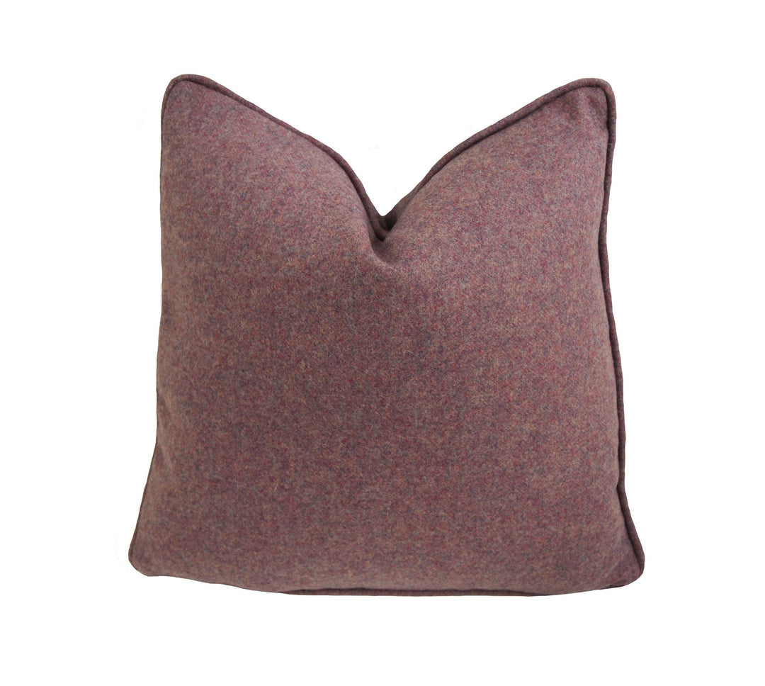 Abraham Moon - Earth - Heather -  100% Wool Cushion Cover - Designer Plaid Pillow Cover - Handmade Custom Abraham Moon Pillow.