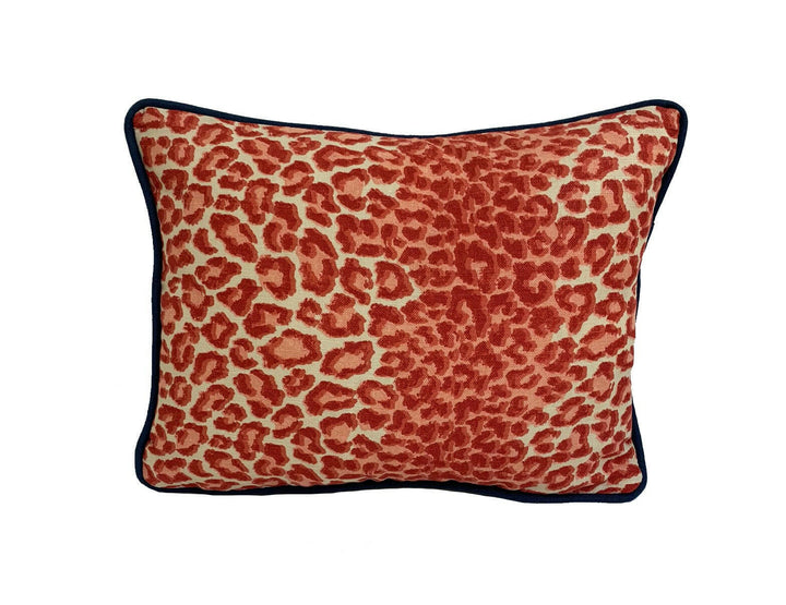 Colefax and Fowler - Panthera - Red - Soft Animal Print Stripe Designer Cushion Cover - Luxury Throw Pillow Handmade Home Decor.