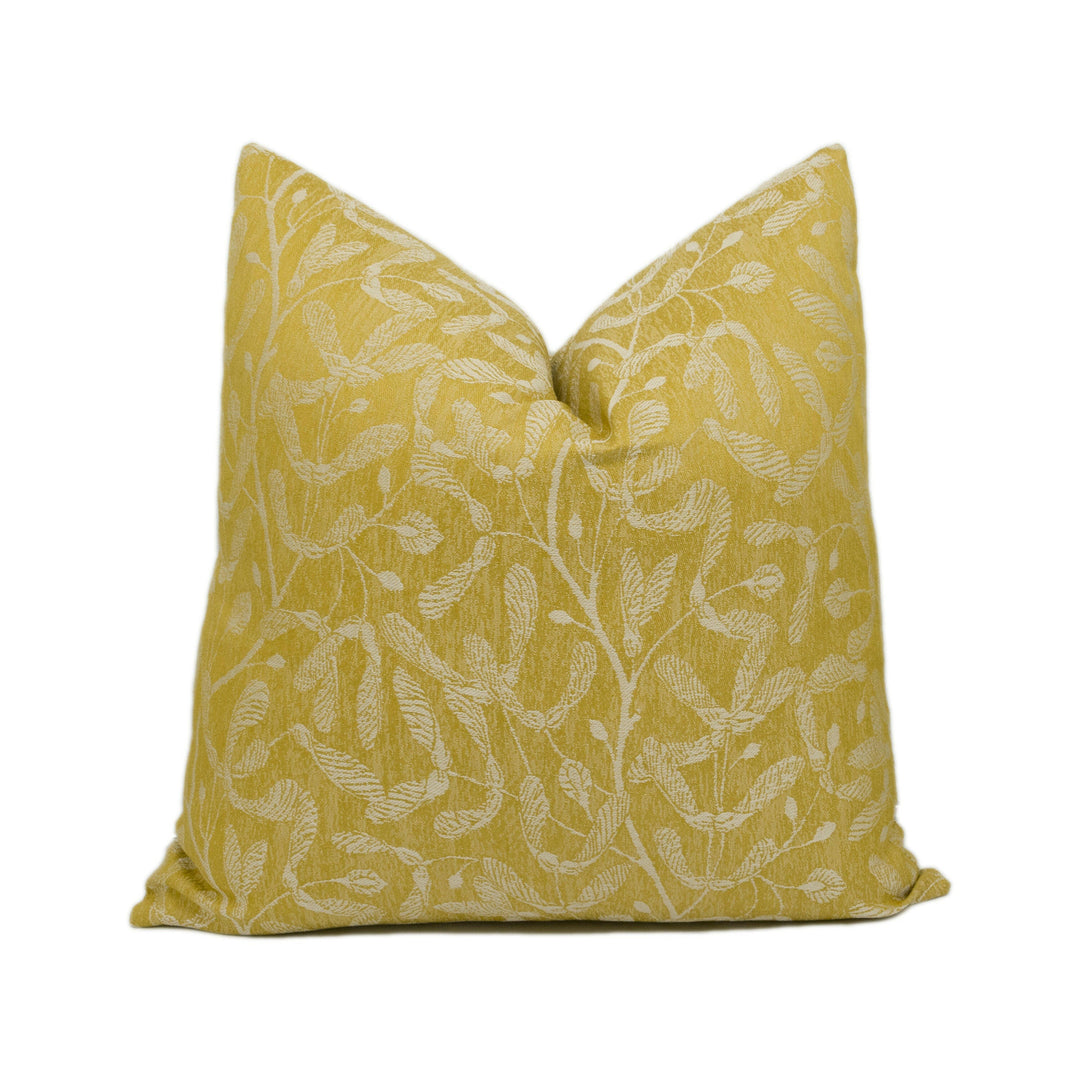 Sanderson - Trailing Sycamore Weave - Ochre - Autumnal Tumbling Sycamore Seed Cushion Cover - Handmade Throw Pillow - Designer Home Décor.