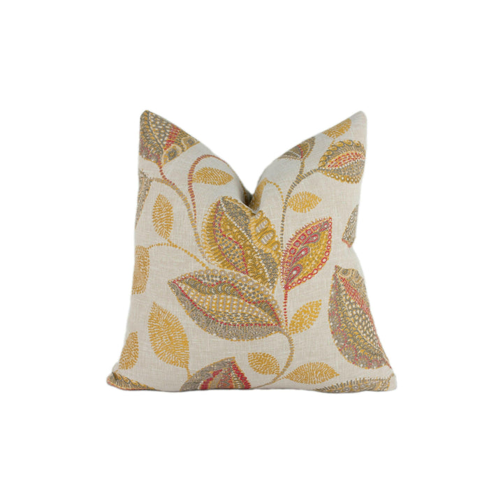Belfield - Oakley - Spice - Modern Intricate Woven Leaf Designer Cushion Cover - Luxury Throw Pillow - Handmade Home Decor.