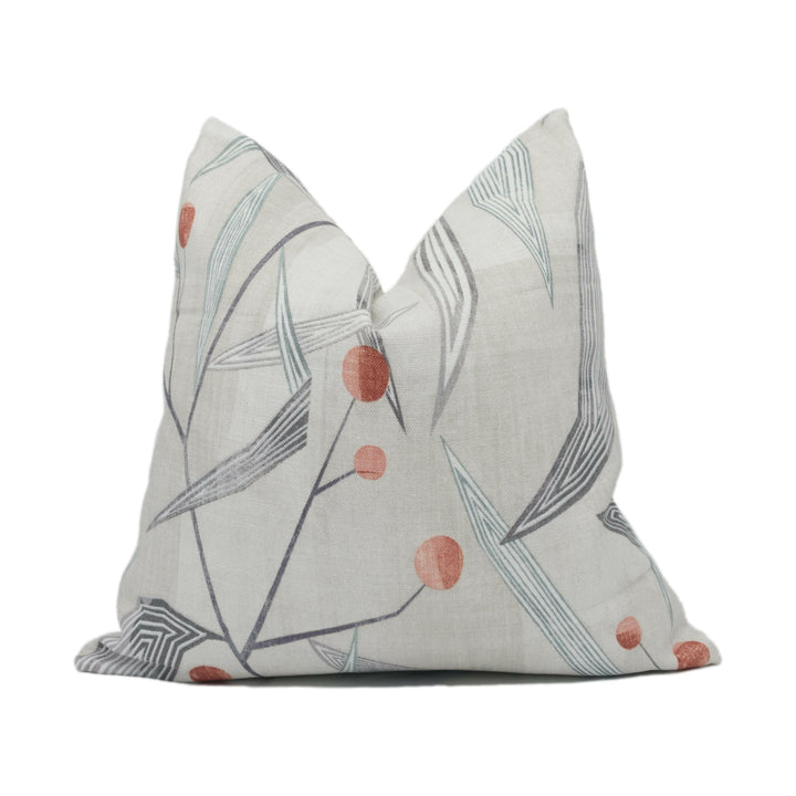 Harlequin - Entity - Seaglass / Taupe - Stunning Geometric Angular Floral Cushion Cover Throw Pillow Designer Home Décor.