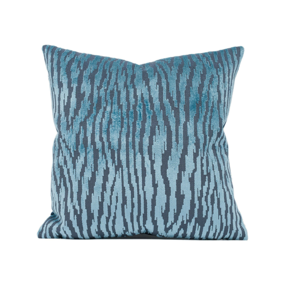 Harlequin - Nia - Petrol / Denim - Funky Animal Print Inspired Velvet Cushion Cover - Handmade Throw Pillow - Designer Home Décor.