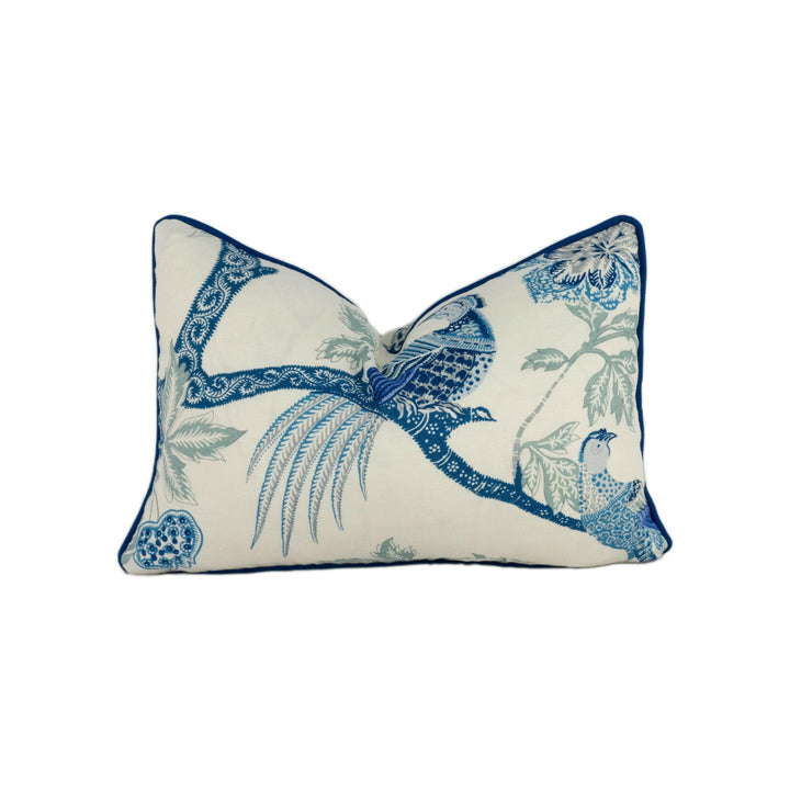 Schumacher - Arbre Chinois - Porcelain - Classic English Antique Chinoiserie Cushion Cover - Handmade Throw Pillow Designer Home Decor.