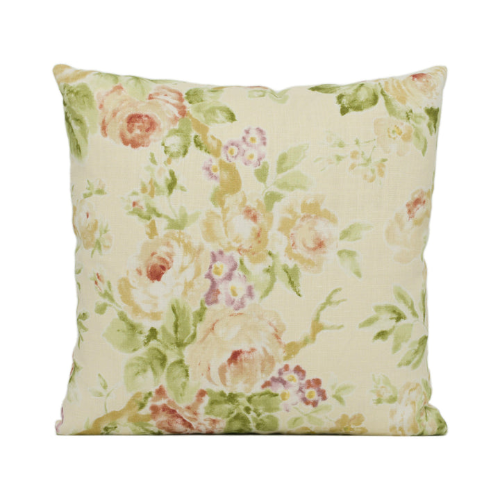 Suzanne Rheinstein for Lee Jofa - Garden Roses - Rare English Floral Cushion Cover - Handmade Throw Pillow - Designer Home Décor.