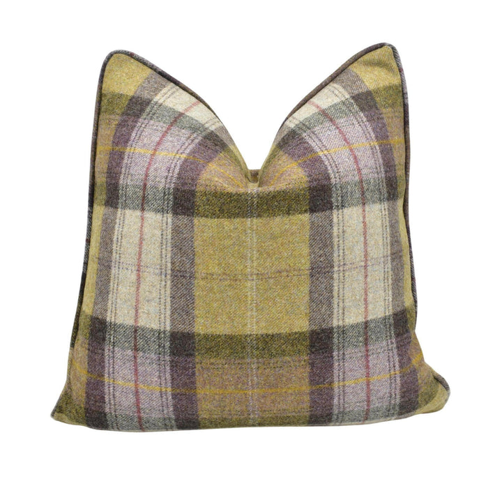 Abraham Moon - Skye - Moonstone - 100% Wool Cushion Cover - Designer Plaid Pillow Cover - Handmade Custom Abraham Moon Pillow.