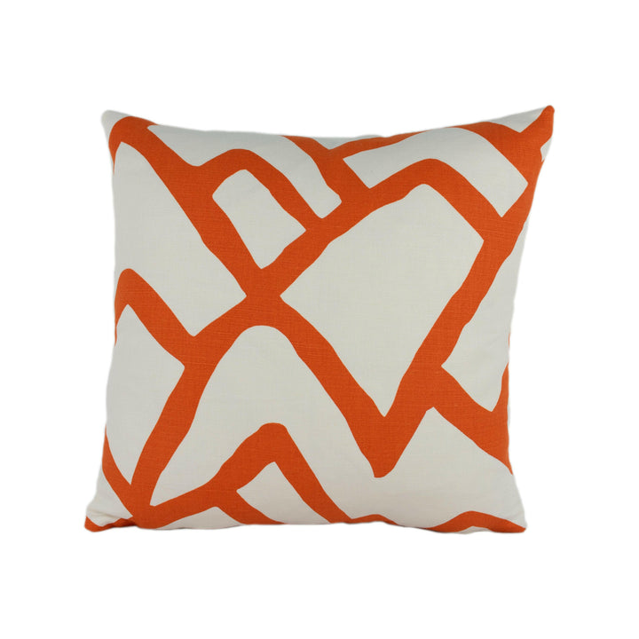 Schumacher - Zimba - Orange - Stylish Graphic Avant Garde Designer Cushion Cover - Handmade Throw Pillow - Luxury Home Decor.