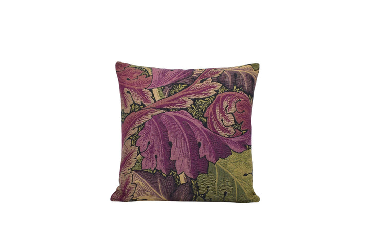 William Morris - Acanthus Tapestry - Grape / Heather - Complex Layered Foliage Thick Weave Designer Cushion Cover - Luxury Throw Pillow.