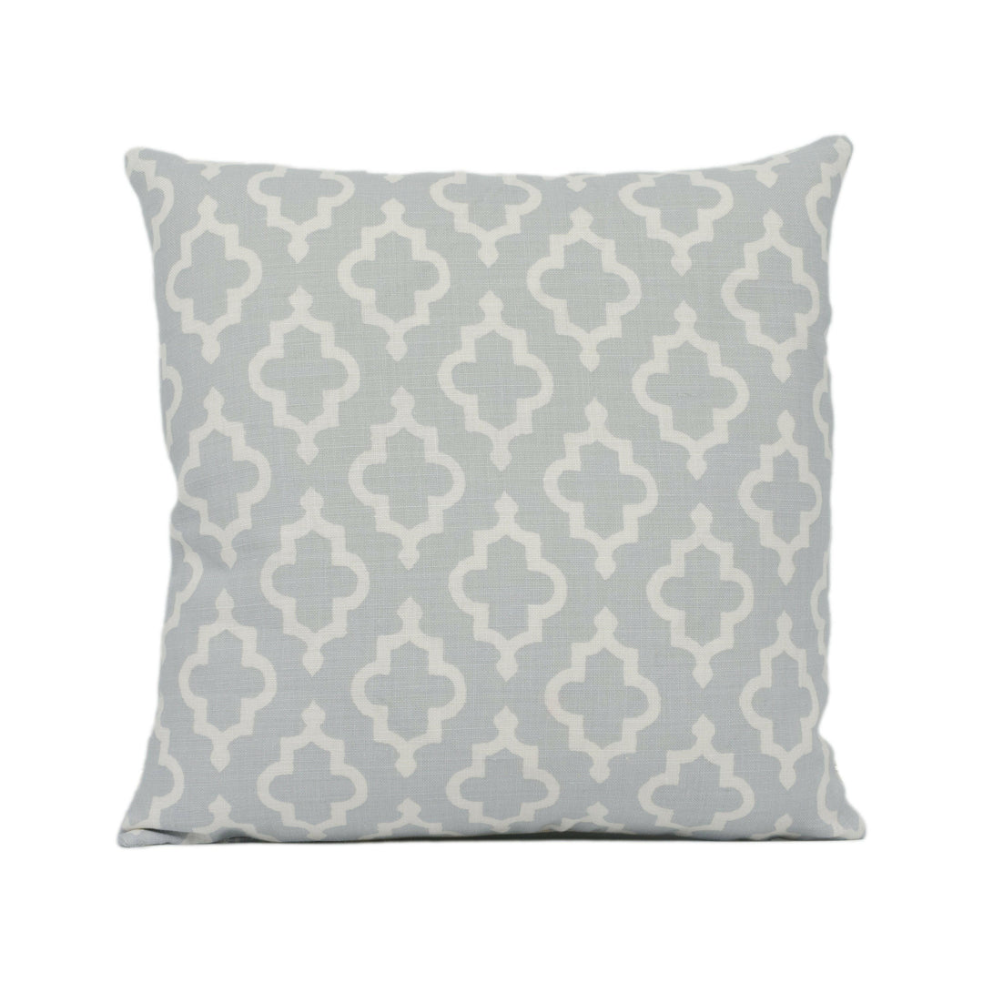 Schumacher - Jake - Orpington Blue - Moroccan Inspired Geometric Cushion Cover Handmade Throw Pillow Designer Home Décor.
