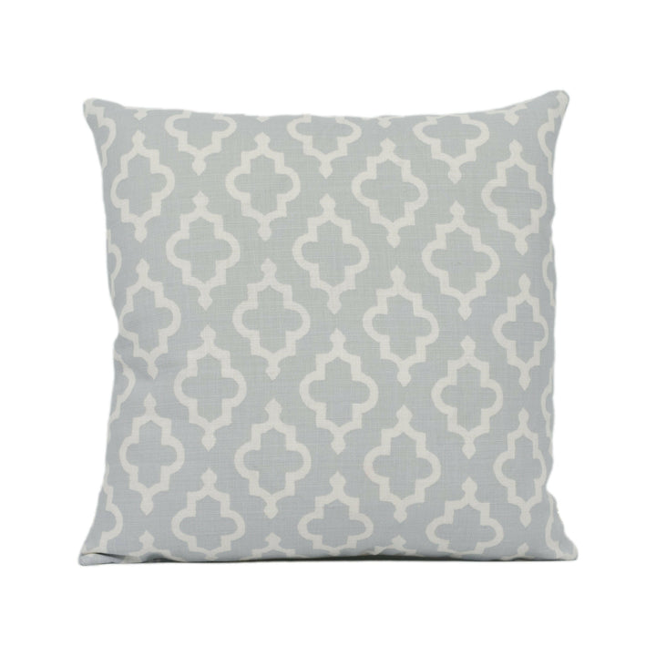 Schumacher - Jake - Orpington Blue - Moroccan Inspired Geometric Cushion Cover Handmade Throw Pillow Designer Home Décor.