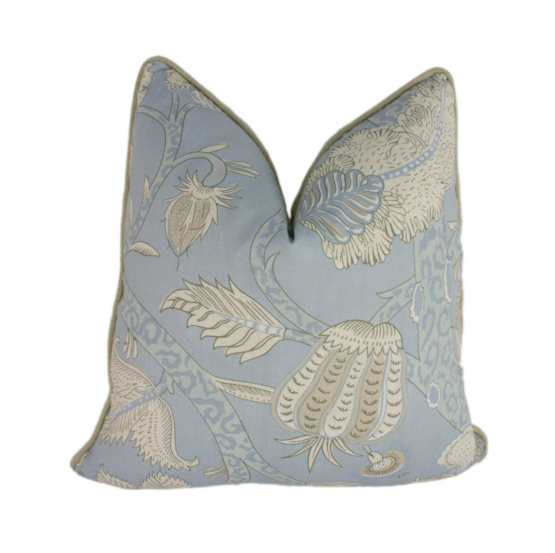 Thibaut  - Macbeth - Aqua - Cushion Cover Pillow Throw Designer Home Decor.