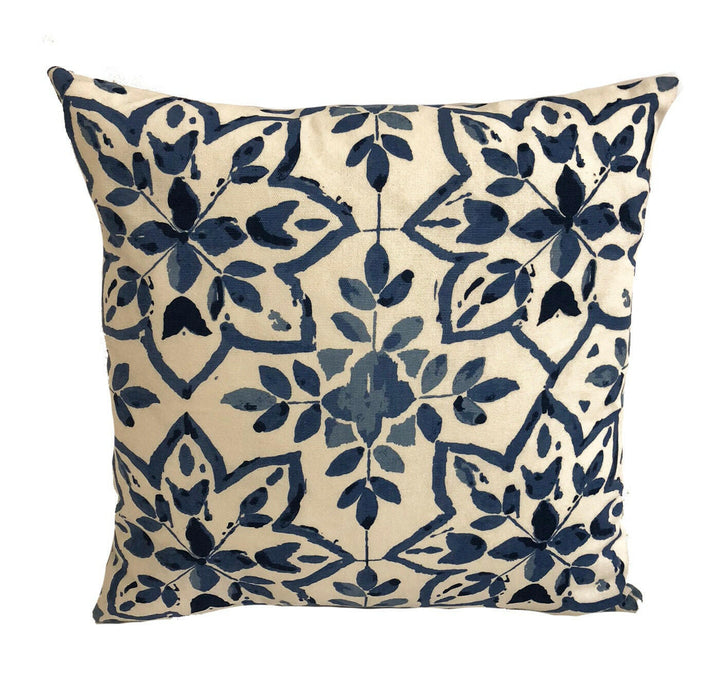 Prestigious - Avignon - Porcelain - Wonderful Symmetrical Floral Cushion Cover Throw Pillow Designer Home Decor.