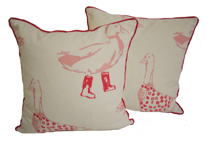 Clarke &amp; Clarke - Jemima - Pink - Stunning Embroidered Cushion Cover Throw Pillow Designer Home Decor.