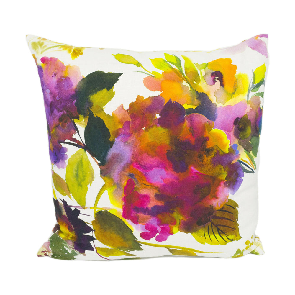 Designers Guild - Palace Flower Grande - Saffron - Painterly Watercolour Floral Cushion Cover - Handmade Throw Pillow - Designer Home Décor.