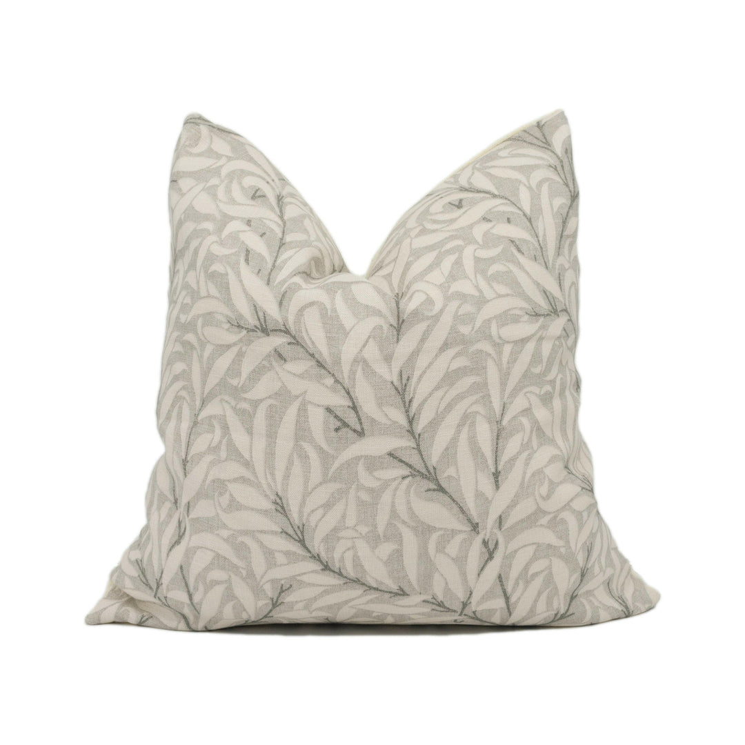 William Morris - Pure Willow Boughs - Lightish Grey - Gorgeous Leafy Foliage Cushion Cover - Handmade Throw Pillow - Designer Home Décor.