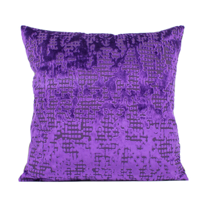 Designers Guild - Boratti - Purple - Funky Modern Abstract Geometric Velvet Cushion Cover - Handmade Throw Pillow - Designer Home Décor.